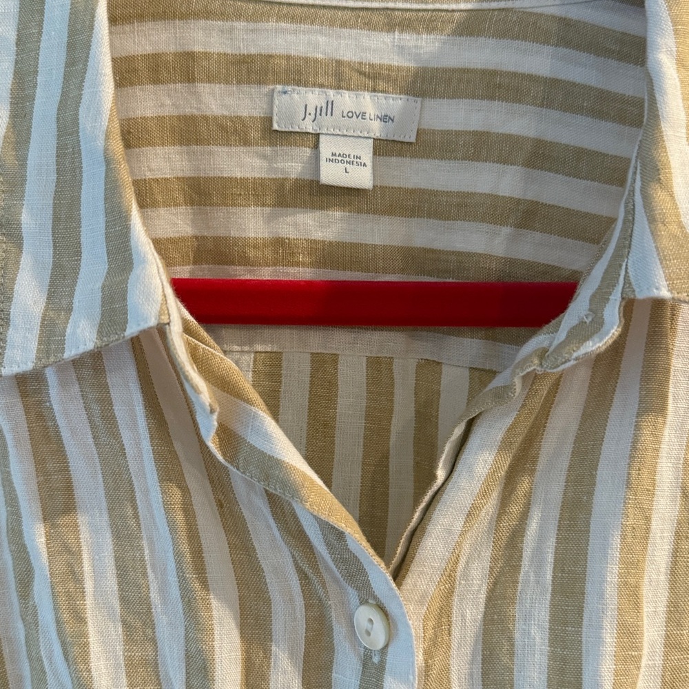J. JILL Striped Linen Shirt - Picture 2 of 3